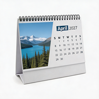 Calendrier mural de table de taille standard avec impression de logo personnalisé, impression couleur intégrale, organisateur de bureau mensuel, vente en gros pour le bureau