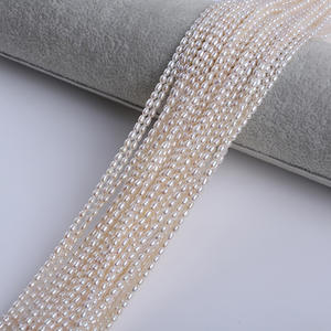 Perles d'eau douce cultivées en forme de millet blanc de 2,5 à 3 mm en gros, accessoires de bijoux semi-finis, perles en vrac, fil de perles - Product Image 5