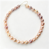 Collier de perles d'eau douce baroques Edison, perles irrégulières de couleurs mélangées, perles véritables en vrac, chaîne de perles, bijoux en gros