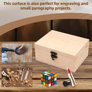 Caja <span class=keywords><strong>de</strong></span> Madera <span class=keywords><strong>de</strong></span> Pino Personalizada, Sin Acabado, Sin Pintar, con Tapa con Bisagras, para Manualidades, Venta al Por Mayor - Product Image 3