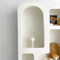 Mur blanc bureau bureau enfant tourner étagère d'angle étagère enfant solide rotation moderne arc bibliothèque en bois