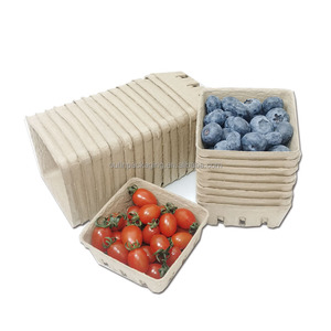 Contenitore Ecologico in Cartone Kraft Marrone per Frutta, Usa e Getta, 95x95x43mm, per Bacche di Fattoria, <span class=keywords><strong>OUTIN</strong></span> B1 - Product Image 5