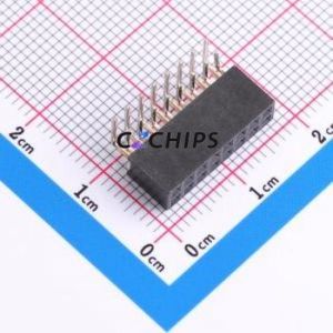 HX PM2.0-2x8P WC H6.35 Pin Socket Bent Lead Through Hole,P=2mm Connector 2x8P 2mm 2mm Square Hole - Product Image 1