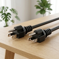 Cable de Alimentación con Conexión a Tierra de 3 Pines Estándar de Taiwán, CNS 690, Aprobado por BSMI, H05VV-F 0.75mm2, Cable de Repuesto para Monitor de Computadora y TV