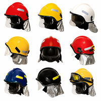 Casque de pompier certifié CE avec visière transparente et cache-cou ignifuge pour les opérations de sauvetage
