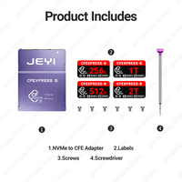 JEYI Factory konverter PCIe 2230 NVMe M.2, kecepatan tinggi CFexpress tipe-b 4.0 NVMe M.2 untuk kartu SSD Canon R5/Nikon Z9, stok pabrik