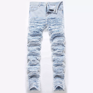 Productos para Dropshipping 2026, Jeans Holgados Azul Claro para Hombre, Pantalones Vaqueros Casuales de Moda Urbana para Uso Diario - Product Image 3