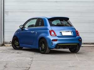 Kit Carrozzeria con Spoiler Nero Lucido e Terminali di Scarico Argento per Fiat 500 Stile Abarth 2011-2024 - Product Image 4