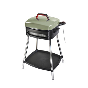 Barbacoa eléctrica de acero inoxidable, 1450W, 120V, pequeña, sin humo, con soporte - Product Image 5