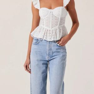 Chaleco de Encaje Jacquard Estilo Pastoral para Mujer, Tacto Romántico, Ropa Personalizada para Mujer, Tops Cortos para Mujer - Product Image 5