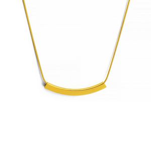 Delicado Collar de Cadena de Serpiente con Cuentas de Cara Feliz, Chapado en Oro de 18K, de Acero Inoxidable, Joyería Personalizada - Product Image 1