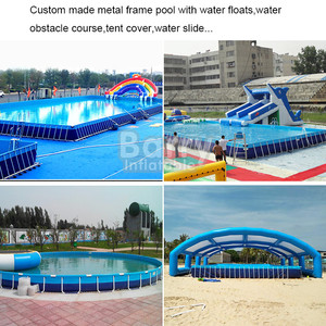 <span class=keywords><strong>Piscine</strong></span> rectangulaire hors sol en métal et acier, <span class=keywords><strong>piscine</strong></span> portable en PVC, qualité commerciale, à vendre - Product Image 6