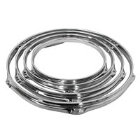 18/20/22/24inch Chrome with 10 Holes 1.5mm Thick Drum Hoop Sliver Percussion Drum Accessory