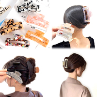 Pince à cheveux carrée en acétate de 10 cm pour femme, motif écaille de tortue, forte tenue, accessoires pour cheveux épais – Meilleures ventes