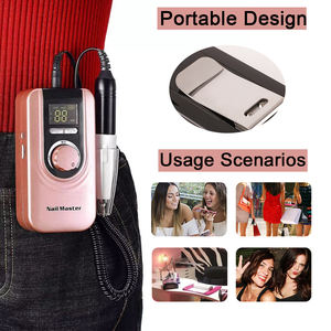 Máquina de manicura portátil recargable, 35000RPM, juego de Lima eléctrica, herramientas para pulir uñas artísticas en Gel, cortador de fresado de 25W - Product Image 4