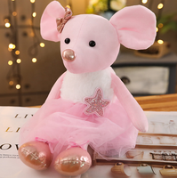 Belle Ballet Souris Vache En Peluche Jouets Doux En Peluche Mignon Dressing Animaux Poupées Bébé Doigt Oreiller pour Enfants Filles