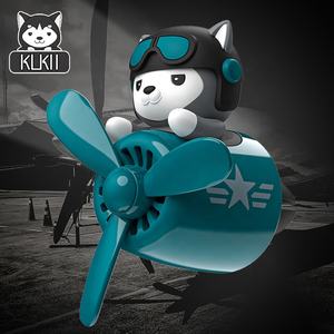 新款汽车香水扩散器卡通熊飞行员汽车出风口固体香水装饰汽车空气清新剂 - Product Image 2