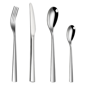 304 Stainless Steel Cutlery <b>Set</b> 4 Piece Knife Fork Spoon <b>Set</b> Durable Home Dining Party Use Gold Original Steel Color - Product Image 5