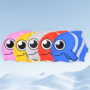 <span class=keywords><strong>Gorro</strong></span> de Natación de Silicona para Niños 369 con Adorable Estampado de Pez Dorado, Impermeable y Sin Presión para un Nado Cómodo - Product Image 1