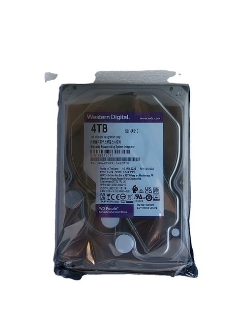SC HA510 WD40PURX-64B2MY0 4TB Purple Hard Drive 3.5-inch SATA, for Servers, NAS, Storage Arrays, Monitoring WD40PURX