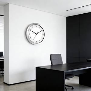Modern Minimalist Hanging 10 Inch Quartz Analog Silent Wall <b>Clock</b> with Light Grey <b>Silver</b> Finish for Cozy Apartment Living Room - Product Image 3