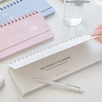 Planificateur hebdomadaire A7 personnalisé 2026 pour étudiants, 100 feuilles, reliure thermique, couverture rigide, vente en gros par petites quantités