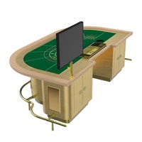 Lucky YH — Base dorée personnalisée de 2.6x1.5m, en feutre, dos de Poker, de bonne qualité, avec plateau offert