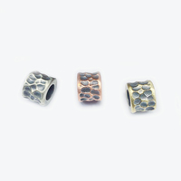 Perles en laiton de cratère de météorite pour Bracelet Paracord personnalisé Capuchons de perles en métal Résultats de bijoux