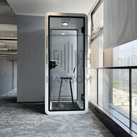 Cabine Acoustique Mobile Préassemblée et Privée, Bureau Insonorisé, Cabine Téléphonique Mobile, Pod Téléphonique Mobile