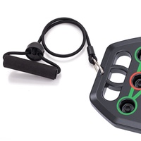 Kit de fitness portable pour pompes avec bandes de résistance et coussinets antidérapants pour l'entraînement de force des 28 groupes musculaires à domicile