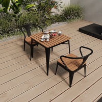 Ensemble de chaises de table à manger d'extérieur moderne étanche au soleil pour terrasse café barbecue restaurant pour hôtels écoles villas loisirs