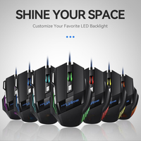 Mouse Gaming Optik Berkabel RGB Ergonomis USB untuk PC/Laptop/Desktop