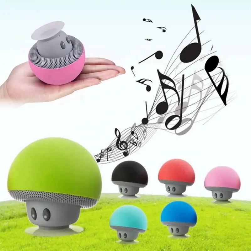 Mini Champignon Sans Fil haut-parleur avec Micro Portable Étanche Douche Subwoofer Stéréo Pour Téléphone Portable
