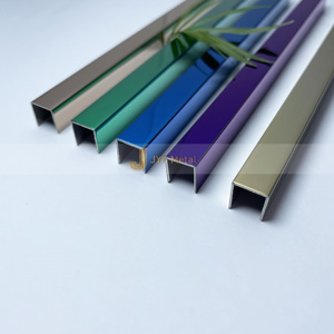 High Quality Polished Stainless Steel Transition <b>Tile</b> Edge Trim U Shape for Apartment Wall Floor Decoration Contemporary Design - Product Image 6