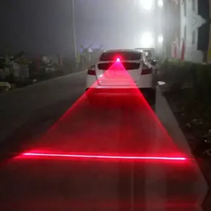 Car Auto LED Laser Fog Light Vehicle Anti-Collision Taillight Brake Warning Lamp Car Parking Brake Light Tail Warning Bulb