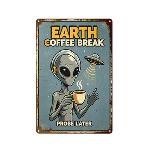 En gros, Panneaux métalliques rétro de <span class=keywords><strong>la</strong></span> série OVNI et Extraterrestres 'Je veux croire', Décoration murale pour Pub, Café, Man Cave, Collection - Product Image 5