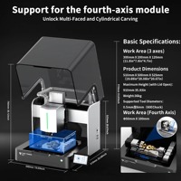 Routeur CNC TwoTrees ED1, broche de 600 W, changement d'outil automatique ATC, module rotatif 3 axes et 4 axes en option pour la gravure et le fraisage