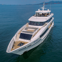 Yacht de luxe haut de gamme de 46 m, propulsé au diesel, avec moteur in-bord, en aluminium soudé, neuf, pour la croisière, les excursions et la pêche sportive en mer