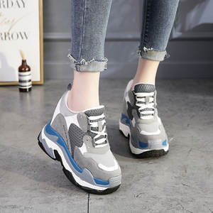 Nuove scarpe da ginnastica con plateau primavera autunno che aumentano di spessore Sole tacchi alti tacchi alti scarpe da corsa Casual stringate da donna - Product Image 6