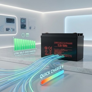 Batterie LiFePO4 GORHEN 260822 12.8V 100Ah avec BMS intégré, noire, fabriquée en Chine, pour station d'alimentation de secours domestique - Product Image 3