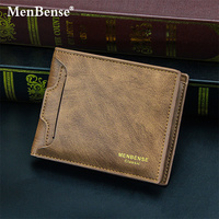 Dompet Pria Kulit PU Minimalis Bermerek Desainer Trendi Custom