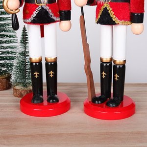 YUELIAN Casse-noisette en bois de style classique créatif de 30 cm, ornement solide pour le Nouvel An et Noël, cadeau - Product Image 4