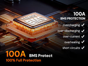 Baterai Lithium US Stock 12.8V 100Ah 200ah 12.8v Lifepo4 dengan Bluetooth untuk Kendaraan Sistem AC Baterai RV - Product Image 5