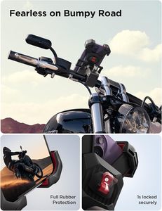 Soporte para Teléfono Móvil en Manillar de Motocicleta, Brazo Mecánico Flexible con Altura Ajustable y Anticorrosión - Product Image 6