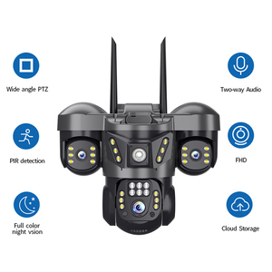 Cámara de Seguridad Exterior de Triple Lente y 3MP, IP66 Inalámbrica con Visión Nocturna, Seguimiento de Movimiento por IA, Audio Bidireccional, Cámara Web PTZ para el Hogar - Product Image 3