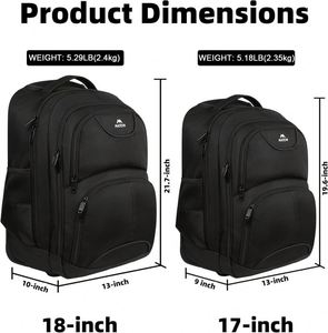 BSCI Factory High Quality Traveling School Laptop Bag <b>With</b> <b>Wheel</b> Rolling <b>Backpack</b> for Our Door - Product Image 5