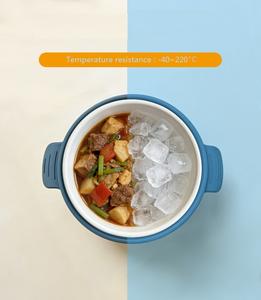 Bols en porcelaine avec manchon en silicone pour l'alimentation des bébés et des tout-petits, antidérapants, pour céréales, soupe, collations, vaisselle - Product Image 6