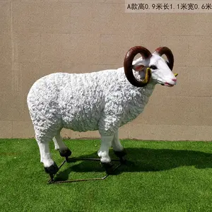 Jingujin New Lnnovation Fiberglass Sheep Sculpture Decor Customizable Fiberglass Custom Camel Sculpture For Building Support