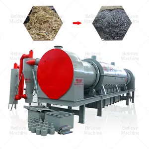 Máquina de horno de carbonización de cáscara de nuez de bagazo de biomasa horizontal rotativa de laboratorio de 20 años de experiencia