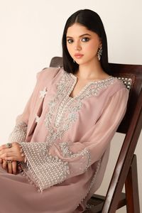 Costume shalwar kameez pakistanais moderne pour femmes, vêtements ethniques, dentelle en cristal, broderie à la main, longueur au sol - Product Image 3